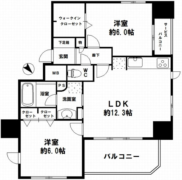 肥後橋駅 徒歩8分 構造:鉄筋コンクリート造専有面積:54.13平米 ( 16.37坪 )