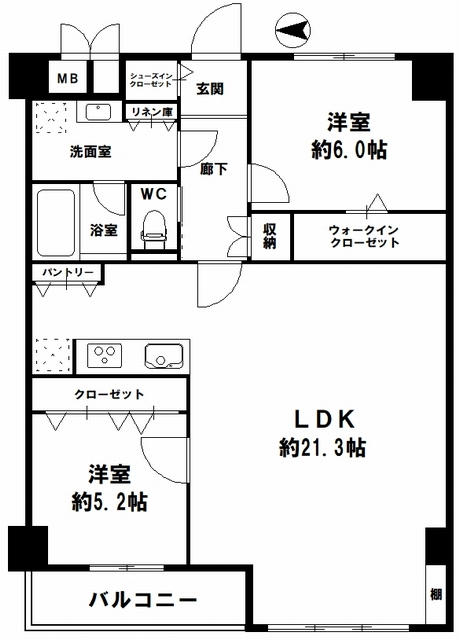 阿波座駅 徒歩3分 構造:鉄骨鉄筋コンクリート造専有面積:75.6平米 ( 22.86坪 )