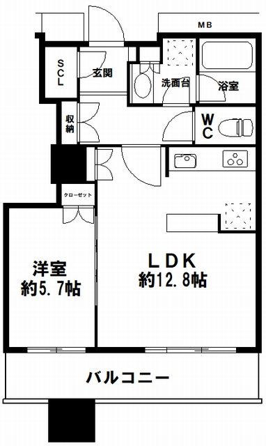 北浜駅 徒歩1分 構造:鉄筋コンクリート造専有面積:46.17平米 ( 13.96坪 )