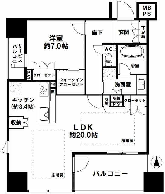 西大橋駅 徒歩4分 構造:鉄筋コンクリート造専有面積:62.62平米 ( 18.94坪 )