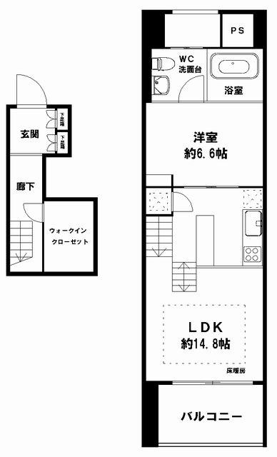 阿波座駅 徒歩8分 構造:鉄筋コンクリート造専有面積:53.98平米 ( 16.32坪 )
