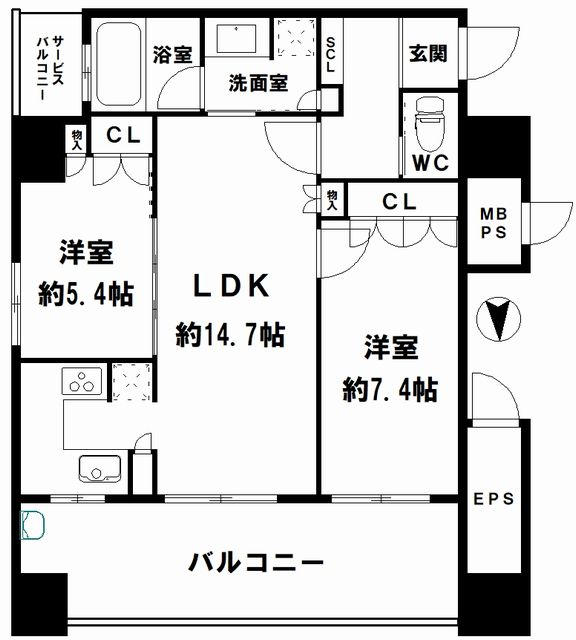 本町駅 徒歩5分 構造:鉄筋コンクリート造専有面積:64.76平米 ( 19.58坪 )