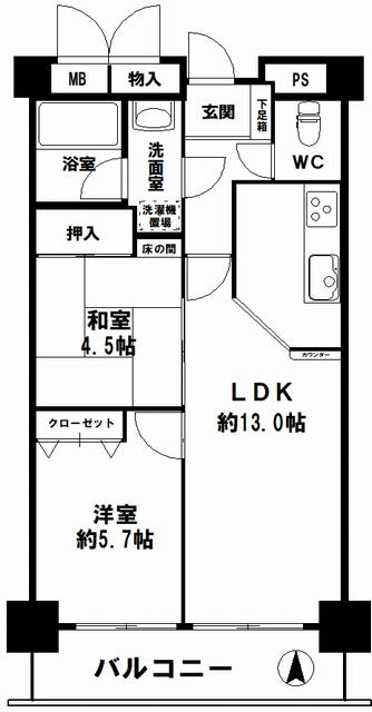 西長堀駅 徒歩4分 構造:鉄骨鉄筋コンクリート造専有面積:53.69平米 ( 16.24坪 )