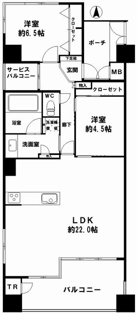 阿波座駅 徒歩5分 構造:鉄骨鉄筋コンクリート造専有面積:77.59平米 ( 23.47坪 )